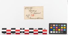 Etiketten zu Bronzefragment (NHMW-PRAE-023734)